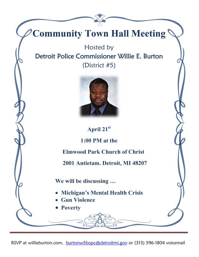 Community Town Hall Meeting. 4-21-2018. 1PM