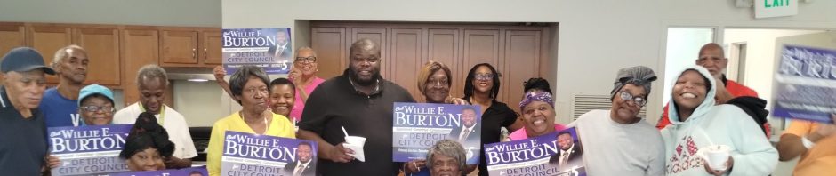 Willie Burton with the Seniors of Elmwood Towers